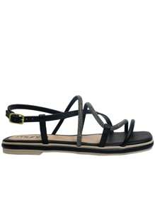 Women Flat Sandals - 黑色 - 查看 4