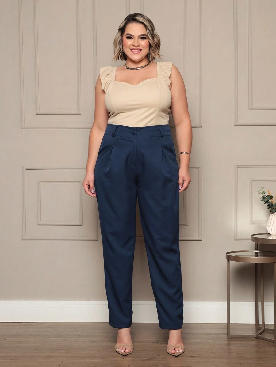 Plus Size Pants - Donker blauw - Bekijken 1