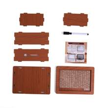 1 个可擦除透明硬币银行，带亚克力面板，家庭储蓄计划，DIY 木制纸币收纳盒，青少年学习零花钱收纳最佳礼物 - 棕色 - 查看 7