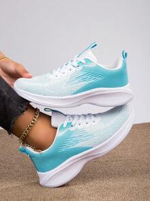 舒服的透氣跑步鞋,輕便軟底競技鞋適用於休閒穿戴 - 彩色 - 查看 3