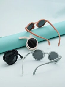 4pcs Kids Round Decorative Folding Fashion Glasses - Multicolor - Multicolor - View 3