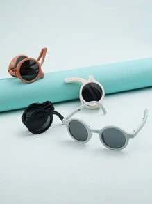 4pcs Kids Round Decorative Folding Fashion Glasses - Multicolor - Multicolor - View 2