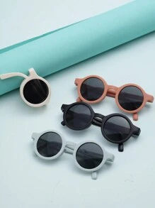 4pcs Kids Round Decorative Folding Fashion Glasses - Multicolor - Multicolor - View 1