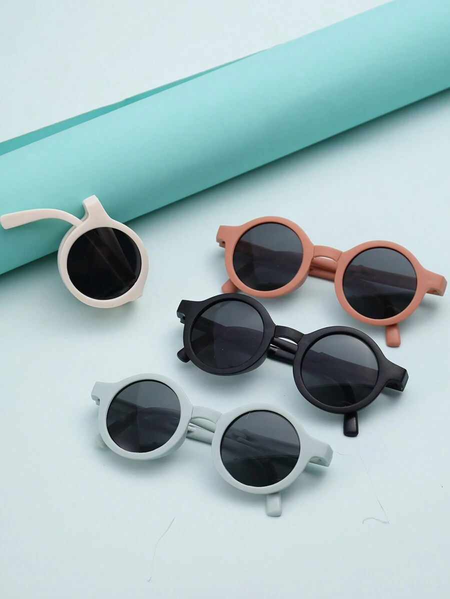 4pcs Kids Round Decorative Folding Fashion Glasses - Multicolor - Multicolor - View 1