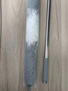 1入隨機尺寸圓形平底防靜電除塵刷，具有伸縮手柄 - 白色 - 查看 9