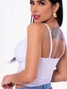 Women Tank Tops & Camis - 白色 - 查看 2