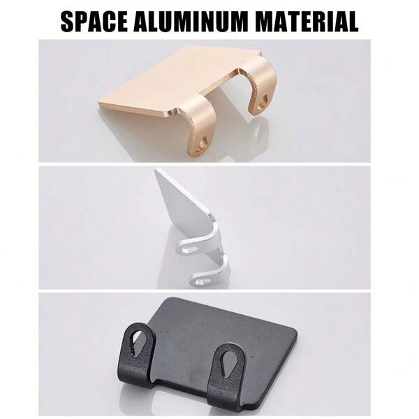 1 pezzo Portarasoio senza foratura, gancio per riporre, accessori da bagno in alluminio multifunzionali, Back to School