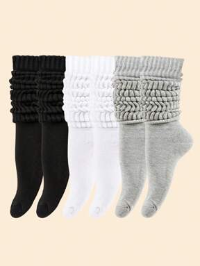 3 paires de chaussettes multicolores à la mode pour femmes, convenant à un usage quotidien, automne