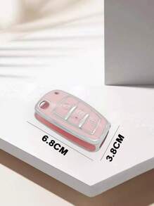 粉色防摔钥匙包 + 适用于奥迪 A3、A1、Q3、Q2L、TT、老款 A6、Q7、Q5 钥匙扣折叠保护套 - 粉色 - 查看 7