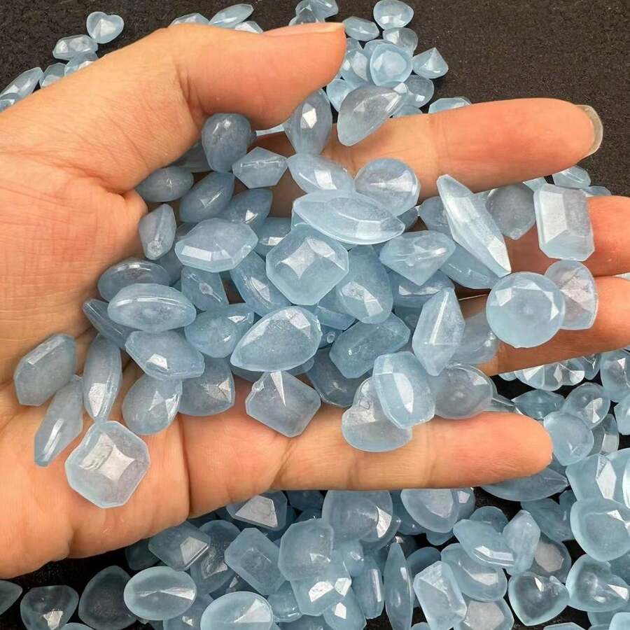 亞克力發光寶石diy珠寶材料,有多種顏色可選(淺藍色) - 淺藍色 - 查看 1