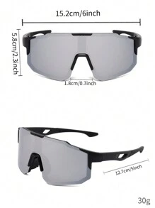 1pc Men's Plastic Sport And Cycling Wrap-Around Y2k Decorative Fashion Glasses, Suitable For Daily Wear, Photography, Shopping, Riding, Skiing, Etc. Street Shades Accessories,School Beach Accessories Glasses Shades Looks Street Style And Suit For Sweater Jacket Sweatshirt Hoodie Leather Pants And Cargo Pants For Summer Beach Vacation,Outdoor,Travel