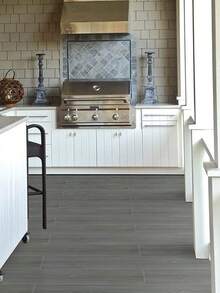 1 卷加厚灰色木地板貼紙防水防潮 Pvc 自粘紙用於裝飾商場或家庭的牆壁、臥室、客廳(可移除) - 淺灰色 - 查看 2