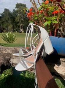Women Heeled Sandals - White - View 2