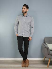 Men Shirts - Màu Xám nhạt - Xem 1