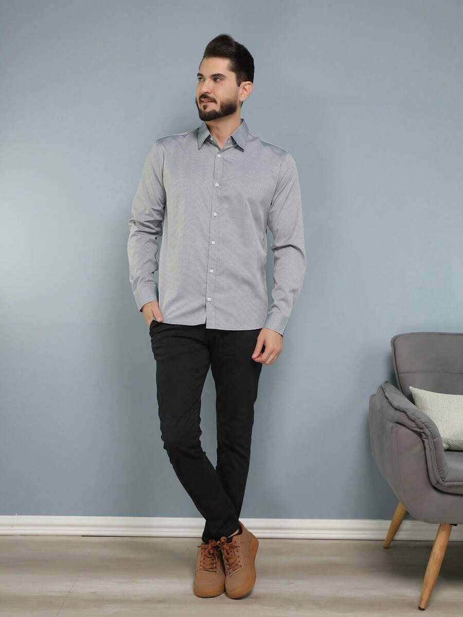 Men Shirts - Màu Xám nhạt - Xem 1
