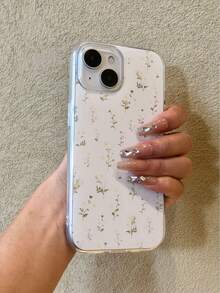 1pc Hand-painted Daisy Design Phone Case - Multicolor - View 2