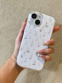 1pc Hand-painted Daisy Design Phone Case - Multicolor - View 1