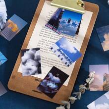 YUXIAN 1 Cuốn 50 Miếng Dán Ảnh Bầu Trời Đêm, Mây, Mặt Trăng & Phong Cảnh Cho Album Ảnh, Nghệ Thuật Tự Làm, Điện Thoại, Trang Trí Laptop, Bộ Đồ Uống Thẩm Mỹ, Vật Dụng Cá Nhân - màu đen - Xem 3