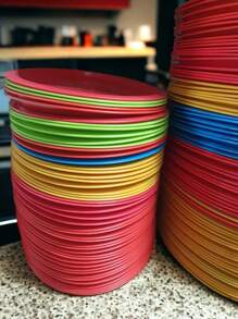 PLATO TAMPIQUEÑO PLASTICO 12PZ - Rojo - Ver 2