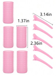 1.37英寸 12件套自粘卷发器套装，包含6个卷发器和6个夹子，沙龙级DIY美发造型，无需加热卷发器，卷发棒，无需加热即可打造卷发，卷发器，美发产品及配件，适用于理发店、美容院、返校季等场合，卷发器，卷发产品，卷发器，卷发棒，卷发工具，卷发棒，圣诞节，卷发，卷发工具，无需加热卷发器，头发，配件，美发产品，美发工具，护发，卷发梳，理发师，无需加热即可打造波浪发型，发型，美发，卷发，卷发器，卷发棒，无需加热即可打造卷发，无需加热即可打造卷发，卷发器，卷发棒，卷发，卷发工具，卷发棒，卷发扩散器，头发，旅行，美发产品，美发工具，头发理发用品、理发师、理发配件、理发店、美发设备 - 粉色 - 查看 8