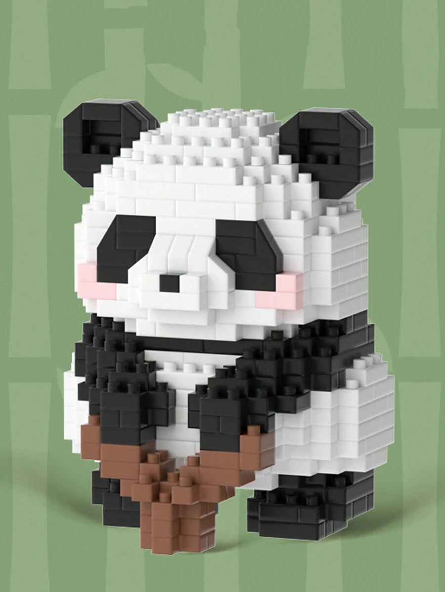 Divertido mini ladrillo estilo chino panda de dibujos animados Figurilla Set juguete - Blanco y Negro - Ver 1