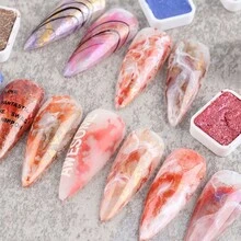 Dofuny 6Pcs Symphony Aurora Pearlescent Glitter Mica Pigment - Epoxy Resin Mineral Powder For Nail Art, Eyeshadow, Soap, Cosmetic Chrome & DIY Crafts | Multi-Use Holographic Pigment Set - Champagne - View 6