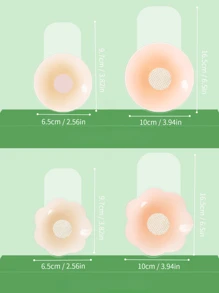 矽膠聚攏內衣,可重複使用膠黏劑乳房提升膠帶隱形乳貼適用於女士婚紗洋裝,小尺寸 - 一對圓形6.5cm[適合AB杯] - 查看 4