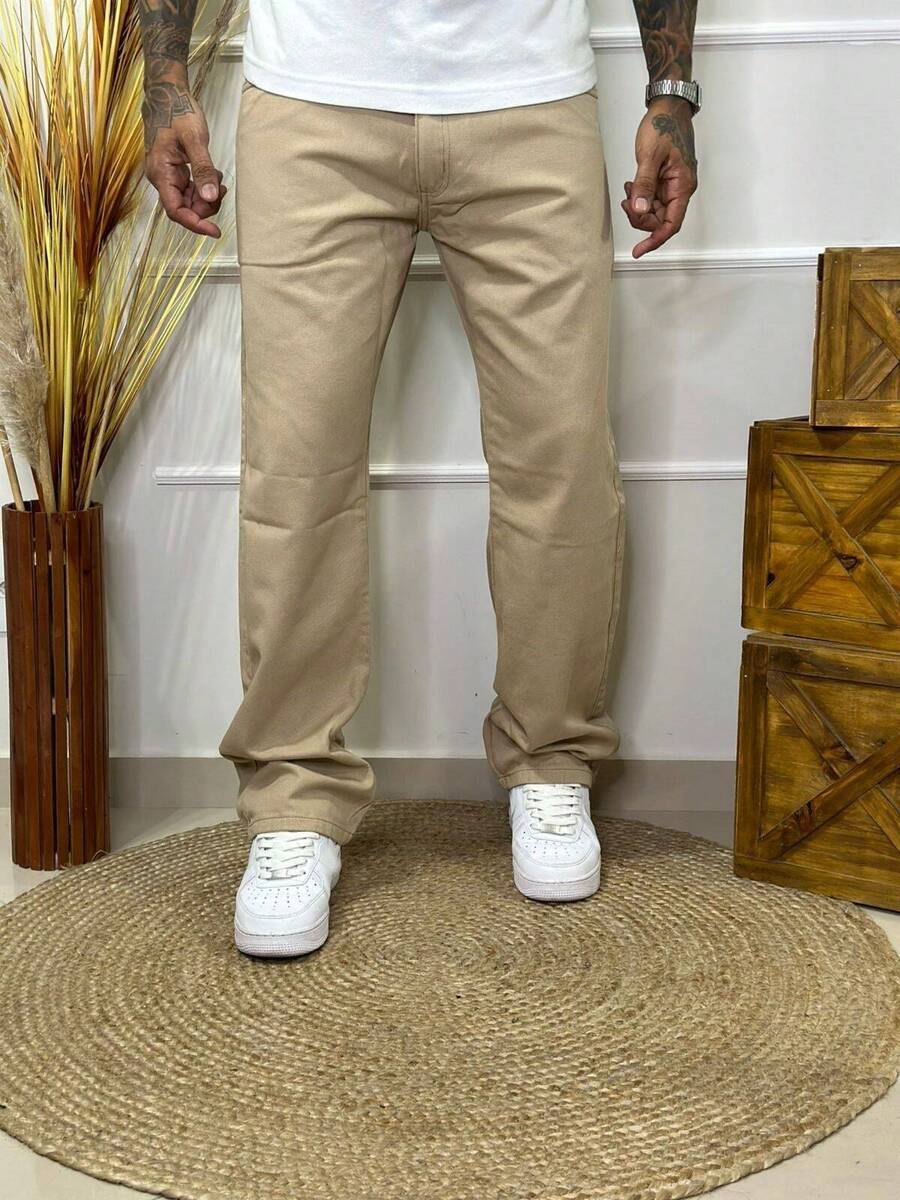 Men Jeans - Beige - View 1
