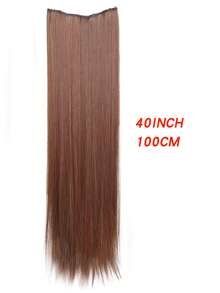 30inch Five Clips Hair Extension – Straight - Light Brown - View 3