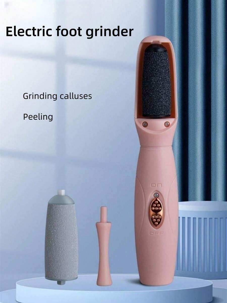 Electric Foot Grinder Callus Remover With 2 Roller Heads, Cordless Foot