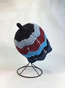 1pc Women's Crochet Hollow Out Flower Design Dopamine Color Hat With Personalized Striped & Lace Detail Bucket Hat, Korean Style Sweet Street Fashion Accessory - Multicolor - View 9