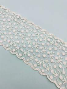 1pc 182cm Dressmaking Accessory Lace Ribbon, For Diy Clothing & Formal Dress Decoration - Beige - View 3