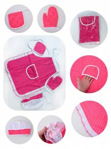 儿童厨师玩具套装，4 件儿童角色扮演厨房玩具，女孩烹饪、烘焙、装扮成厨师、角色扮演玩具、玩厨房、厨房玩具、玩具>其他儿童装扮 - 彩色 - 查看 7