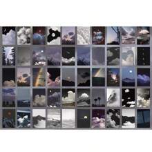 YUXIAN 1 Cuốn 50 Miếng Dán Ảnh Bầu Trời Đêm, Mây, Mặt Trăng & Phong Cảnh Cho Album Ảnh, Nghệ Thuật Tự Làm, Điện Thoại, Trang Trí Laptop, Bộ Đồ Uống Thẩm Mỹ, Vật Dụng Cá Nhân - màu đen - Xem 2