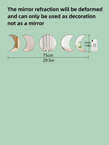 1 Set Of Acrylic Mirror Decorative Wall Stickers - Silver - View 5