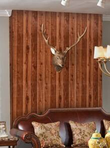 1卷復古木紋棕色自粘壁紙,適用於家庭櫥櫃、桌椅、房間背景等裝飾 - 彩色 - 查看 4