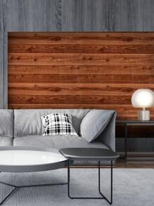 1卷復古木紋棕色自粘壁紙,適用於家庭櫥櫃、桌椅、房間背景等裝飾 - 彩色 - 查看 3