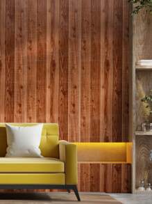 1卷復古木紋棕色自粘壁紙,適用於家庭櫥櫃、桌椅、房間背景等裝飾 - 彩色 - 查看 2