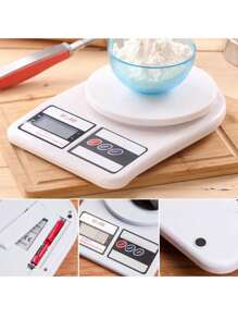 Bascula Digital Gramera Bascula Portatil Pesa Hasta 5Kg Balanza de cocina - Blanco - Ver 7