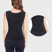 运动户外 1 件简单纯色塑身背心、收腹压缩健身上衣、女士内衣和塑身衣健身器材配件 - 藍色 - 查看 9