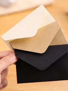 6 件裝黃色復古牛皮紙創意簡約信封迷你情書情侶文具套裝 - 黃色 - 查看 9