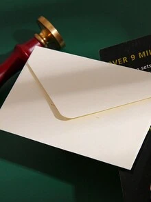 6 件裝黃色復古牛皮紙創意簡約信封迷你情書情侶文具套裝 - 黃色 - 查看 7