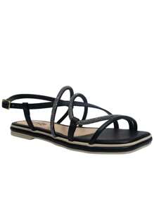 Women Flat Sandals - 黑色 - 查看 2