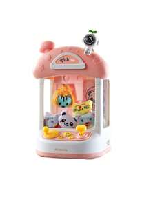 YUQING.FC Mini Astronaut Claw Machine Toy Claw Machine With Stuffed Animals And Gashapon For Children - Rosa chiclete - Visão 2