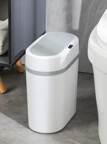 1入組塑料智能感應垃圾桶,自動感應開關,適合放置在房間角落,需要2節aa電池 - 紫色 - 查看 10