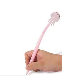 卡通水母設計軟硅膠筆,中性筆,隨機顏色 - 彩色 - 查看 2