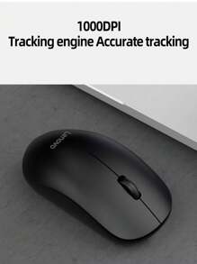 Lenovo M26 Wireless Mouse For PC,  Laptop, 2.4 GHz With USB Mini Receiver, 1000 DPI Optical Tracking,Ambidextrous - Black - View 7