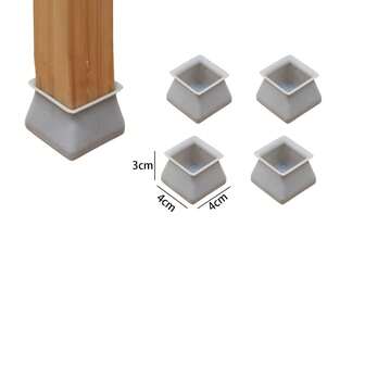 4 bucăți/set Capace din silicon pentru picioare de scaun pentru masă și scaun - pătrat/rotund/dub-form - rezistent la uzură/anti-alunecare/fără zgomot/gros/extensibil - husă de protecție pentru mobilă
