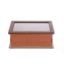 1 个可擦除透明硬币银行，带亚克力面板，家庭储蓄计划，DIY 木制纸币收纳盒，青少年学习零花钱收纳最佳礼物 - 棕色 - 查看 6