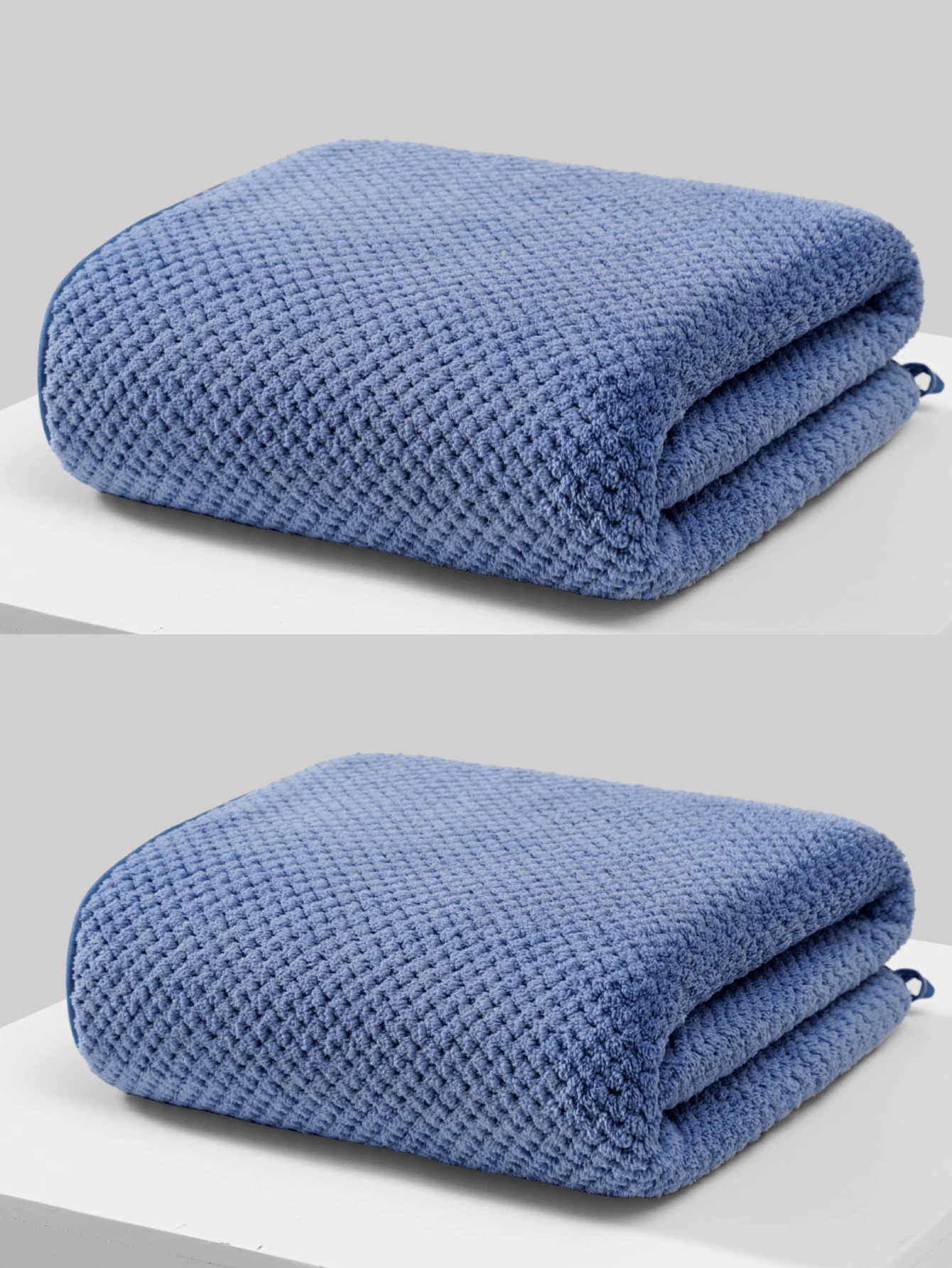 1 Bộ Khăn Tắm Hình Chữ Nhật Bằng Sợi Polyester Màu Xanh Đậm, Kích Thước 26,92 * 53,84 Inch, Dành Cho Nam Và Nữ, Sử Dụng Trong Gia Đình, Người Lớn Và Trẻ Em, Bơi Lội Và Tắm, Nhanh Khô, Thấm Hút, Mềm Mại Và Không Phai Màu, Thích Hợp Cho Phòng Tắm, Khách Sạn, Phòng Tập Thể Dục, V.v. - xanh nước biển + xanh nước biển - Xem 1